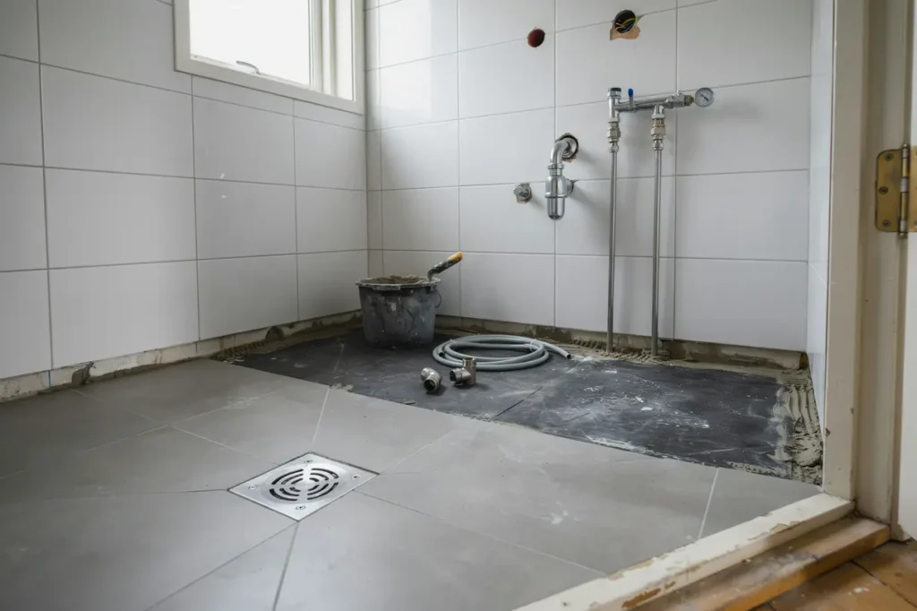 dags att renovera badrummet s g r det till att byta golvbrunn toalettstol och takdusch